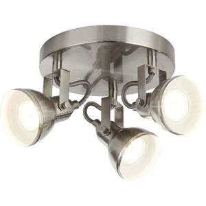 Searchlight Focus 3 Light Adjustable Spotlight Satin Silver - Spotlight Searchlight Focus 3 Light Adjustable Spotlight Satin Silver - Spotlight