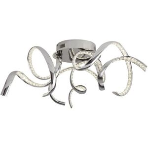 Searchlight Twirls - Polished Chrome LED Ceiling Light with Crystals Searchlight Twirls - Polished Chrome LED Ceiling Light with Crystals