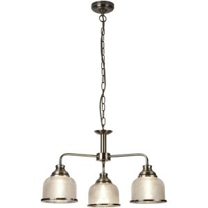 Searchlight Lighting Searchlight EU - Bistro 3 Light Multi Arm Ceiling Pendant White, Antique Brass, E27 Searchlight Lighting Searchlight EU - Bistro 3 Light Multi Arm Ceiling Pendant White, Antique Brass, E27