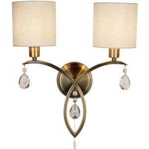 Searchlight Alberto 2 Light Wall Light Antique Brass - Wall Light Searchlight Alberto 2 Light Wall Light Antique Brass - Wall Light