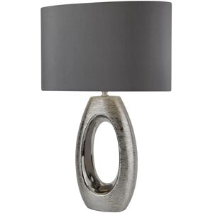 Searchlight Artisan 1 Light Table Lamp - Chrome, Grey, E27 Searchlight Artisan 1 Light Table Lamp - Chrome, Grey, E27