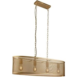 Searchlight Fishnet 4 Light Bar Pendant - Matt Gold Searchlight Fishnet 4 Light Bar Pendant - Matt Gold