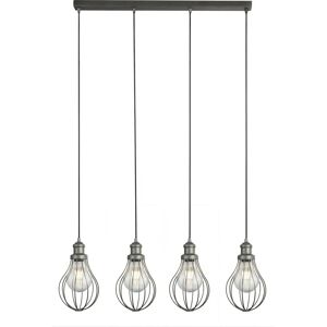 Searchlight Silver 4-Light Balloon Cage Pendant - E27 Searchlight Silver 4-Light Balloon Cage Pendant - E27