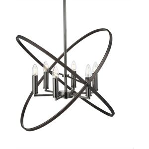 Searchlight Hoopla 6 Light Pendant Pewter - Pendant Light Searchlight Hoopla 6 Light Pendant Pewter - Pendant Light