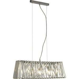 Searchlight Tiara 4 Light Pendant Chrome With Crystal Glass - Pendant Light Searchlight Tiara 4 Light Pendant Chrome With Crystal Glass - Pendant Light