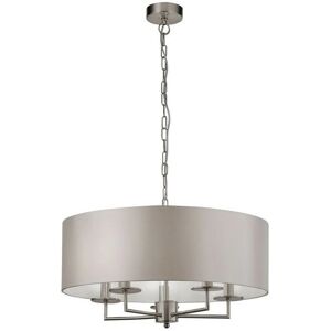Searchlight Knightsbridge Satin Silver 5-Light Ceiling Pendant - Ceiling Pendant Searchlight Knightsbridge Satin Silver 5-Light Ceiling Pendant - Ceiling Pendant