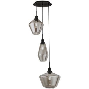 Searchlight Black 3-Light Pendant - Pendant Light Searchlight Black 3-Light Pendant - Pendant Light