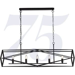 Searchlight Lighting Searchlight EU - Chassis 5 Light Black Candle Ceiling Pendant Searchlight Lighting Searchlight EU - Chassis 5 Light Black Candle Ceiling Pendant