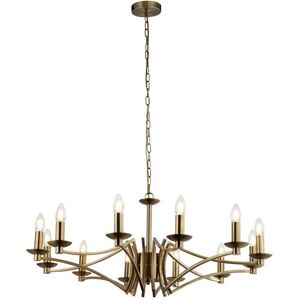 Searchlight Ascot 12 Light Chandelier - Antique Brass Searchlight Ascot 12 Light Chandelier - Antique Brass