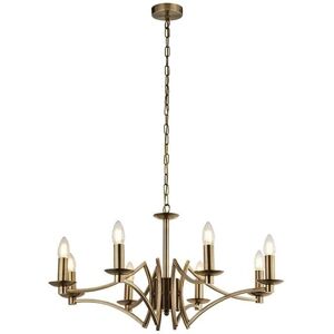 Searchlight Ascot 8 Light Chandelier - Antique Brass Searchlight Ascot 8 Light Chandelier - Antique Brass