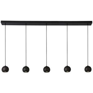 Searchlight Eindhoven 5 Light Matt Black Bar Pendant - Pendant Light Searchlight Eindhoven 5 Light Matt Black Bar Pendant - Pendant Light