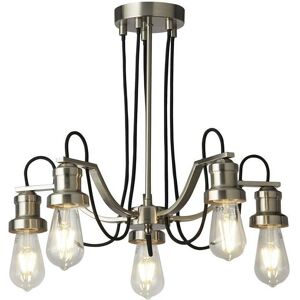 Searchlight Olivia 5 Light Ceiling - Satin Silver - Ceiling Light Searchlight Olivia 5 Light Ceiling - Satin Silver - Ceiling Light
