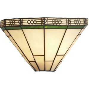 Searchlight Brass Finish Frame And Tiffany Stained Glass Shade Indoor Living Room Wall Light Searchlight Brass Finish Frame And Tiffany Stained Glass Shade Indoor Living Room Wall Light