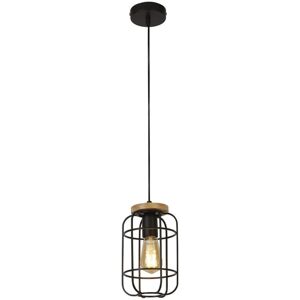 Searchlight Lighting Vision Cage Black Wood Ceiling Pendant - Ceiling Light Searchlight Lighting Vision Cage Black Wood Ceiling Pendant - Ceiling Light