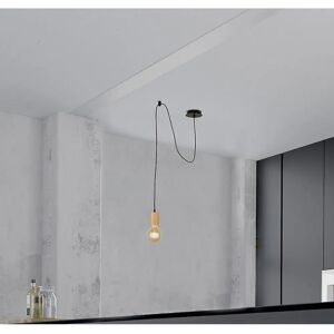 Searchlight Spinny Matt Black Wood Ceiling Pendant - Ceiling Light Searchlight Spinny Matt Black Wood Ceiling Pendant - Ceiling Light