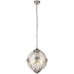 Searchlight Coronet 3 Light Chrome Glass Ceiling Pendant Searchlight Coronet 3 Light Chrome Glass Ceiling Pendant