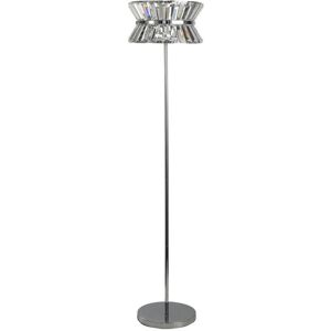 Lampada da terra Uptown - 3 luci, Cromata e trasparente, 150cm Lampada da terra Uptown - 3 luci, Cromata e trasparente, 150cm