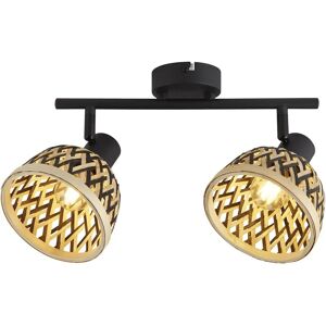 Searchlight Schwarz Metall Bambus Spotleiste - Spotbar Searchlight Schwarz Metall Bambus Spotleiste - Spotbar