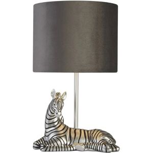 Lampada da Tavolo Searchlight Zebra - Resina e Tessuto Grigio Lampada da Tavolo Searchlight Zebra - Resina e Tessuto Grigio