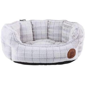 Petface Petface Medium White Plush Oval Dog Bed - Dog Bed Petface Petface Medium White Plush Oval Dog Bed - Dog Bed