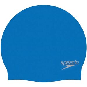 Speedo Blue/Chrome Silicone Swimming Cap - Unisex All Ages Speedo Blue/Chrome Silicone Swimming Cap - Unisex All Ages