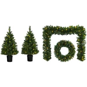 Premier Decorations - Pre-Lit Christmas Door Set - Door Set Premier Decorations - Pre-Lit Christmas Door Set - Door Set
