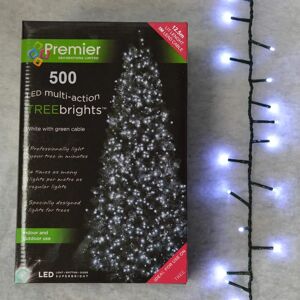 Premier Decorations 500 LED Christmas Tree Brights Multi Action - White Premier Decorations 500 LED Christmas Tree Brights Multi Action - White