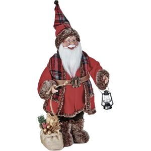 Accents By Premier 45cm Standing Santa Christmas Decoration - Sack And Lantern Accents By Premier 45cm Standing Santa Christmas Decoration - Sack And Lantern