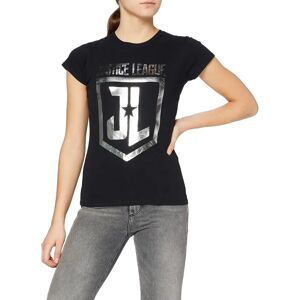 T-shirt Logo en Foil de la Justice League - Femmes Noire Small - Publicité T-shirt Logo en Foil de la Justice League - Femmes Noire Small - Publicité