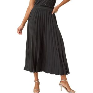 Roman Pleated Maxi Skirt - Black - Maxi Length Roman Pleated Maxi Skirt - Black - Maxi Length