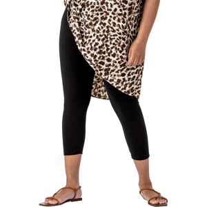 Roman Curve Cropped Elastic Waist Leggings - Black - Size 18 - Leggings Roman Curve Cropped Elastic Waist Leggings - Black - Size 18 - Leggings