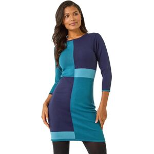 Roman Model 12 Blue Color Block Dress - Dress Roman Model 12 Blue Color Block Dress - Dress