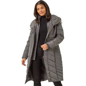 Roman Charcoal Hooded Quilted Coat - Size 20 - Coat Roman Charcoal Hooded Quilted Coat - Size 20 - Coat