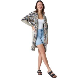 Roman Nordic Patterned Longline Cardigan - Natural - Size 16 UK Roman Nordic Patterned Longline Cardigan - Natural - Size 16 UK