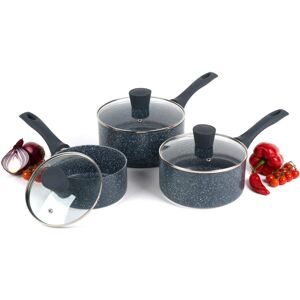 Russell Hobbs - Saucepan Set 3P - Blue Marble - Non-Stick - 16/18/20 cm Russell Hobbs - Saucepan Set 3P - Blue Marble - Non-Stick - 16/18/20 cm