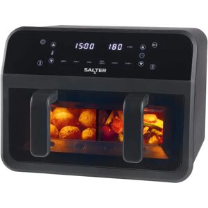 Salter Dual Air Fryer - Black 7L, Digital Touch, 6 Functions Salter Dual Air Fryer - Black 7L, Digital Touch, 6 Functions