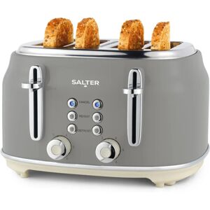 Salter Retro 4 Slice Grey Toaster - Toaster Salter Retro 4 Slice Grey Toaster - Toaster