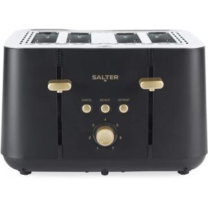 Salter Alchemy 4-Slice Toaster - 7 Browning Levels - Black/Gold Salter Alchemy 4-Slice Toaster - 7 Browning Levels - Black/Gold