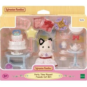 Sylvanian Families Party Time Playset - Tuxedo Cat Girl (5646) Sylvanian Families Party Time Playset - Tuxedo Cat Girl (5646)