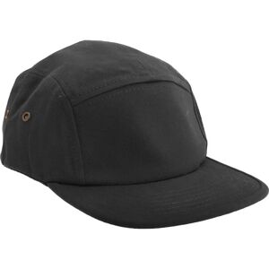 Beechfield Canvas 5 Panel Baseball Cap - Black Unisex Beechfield Canvas 5 Panel Baseball Cap - Black Unisex