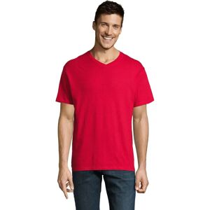 SOLS Victory V-Hals Kort Mouw T-Shirt - Katoen, Rood, XL SOLS Victory V-Hals Kort Mouw T-Shirt - Katoen, Rood, XL