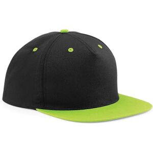 Beechfield Unisex Black/Lime Green 5 Panel Contrast Snapback Cap - Cap Beechfield Unisex Black/Lime Green 5 Panel Contrast Snapback Cap - Cap