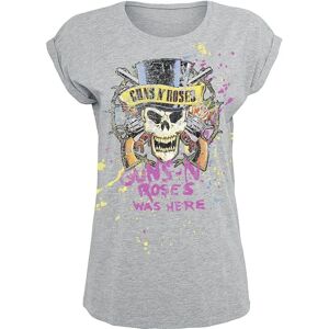 Guns N' Roses Top Hat Splatter T-skjorte - Kortermet - S til 5XL - Kvinne - Grå melert Guns N' Roses Top Hat Splatter T-skjorte - Kortermet - S til 5XL - Kvinne - Grå melert