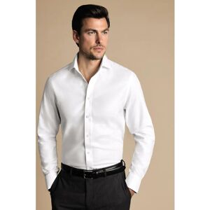 Charles Tyrwhitt White Non-Iron Herringbone Cotton Formal Shirt XL Charles Tyrwhitt White Non-Iron Herringbone Cotton Formal Shirt XL