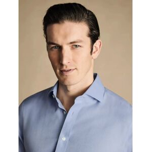 Charles Tyrwhitt Sky Blue Non-Iron Fishbone Cotton Shirt - Men Charles Tyrwhitt Sky Blue Non-Iron Fishbone Cotton Shirt - Men