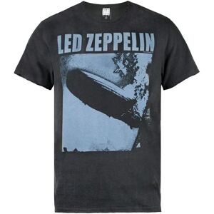 Led Zeppelin Blimp Square Charcoal T-Shirt - Vintage Rock Tee Led Zeppelin Blimp Square Charcoal T-Shirt - Vintage Rock Tee