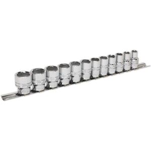 Sealey AK2741 Chrome Vanadium Socket Set 12Pc 3/8 Inch Lock-On 6pt - Metric Sealey AK2741 Chrome Vanadium Socket Set 12Pc 3/8 Inch Lock-On 6pt - Metric