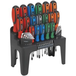 Sealey 44pc Screwdriver Hex Key & Bit Set - Siegen Tools Sealey 44pc Screwdriver Hex Key & Bit Set - Siegen Tools