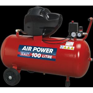 Sealey SAC10030F Compressor 100L V-Twin Belt Drive 3hp Oil Free - Air Compressor Sealey SAC10030F Compressor 100L V-Twin Belt Drive 3hp Oil Free - Air Compressor