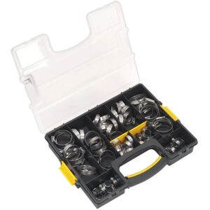 Sealey Stainless Steel Hose Clip Assortment - 90pc Ø10-57mm Sealey Stainless Steel Hose Clip Assortment - 90pc Ø10-57mm